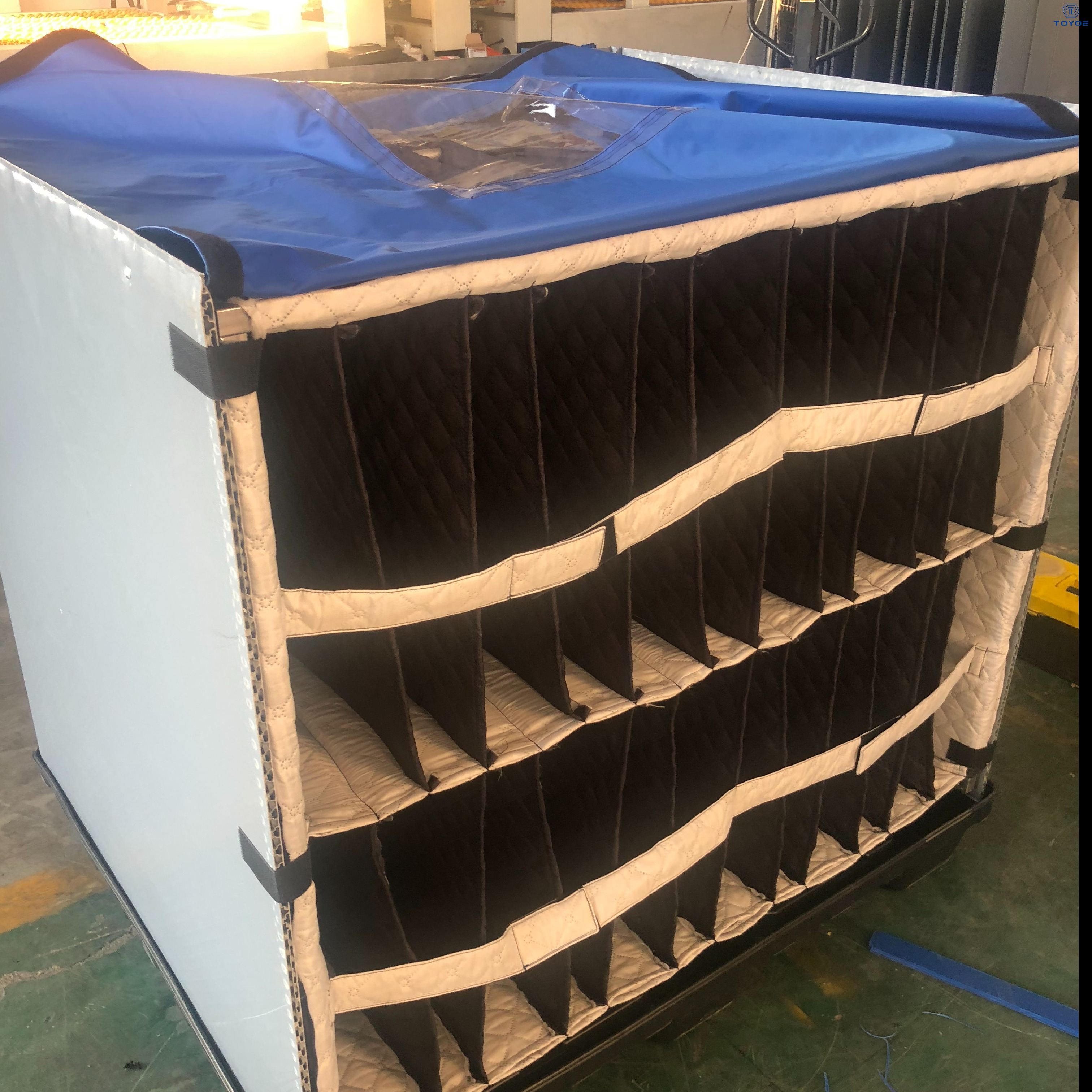 Caja de almacenamiento entrelazada con compartimento ajustable, plástico duradero