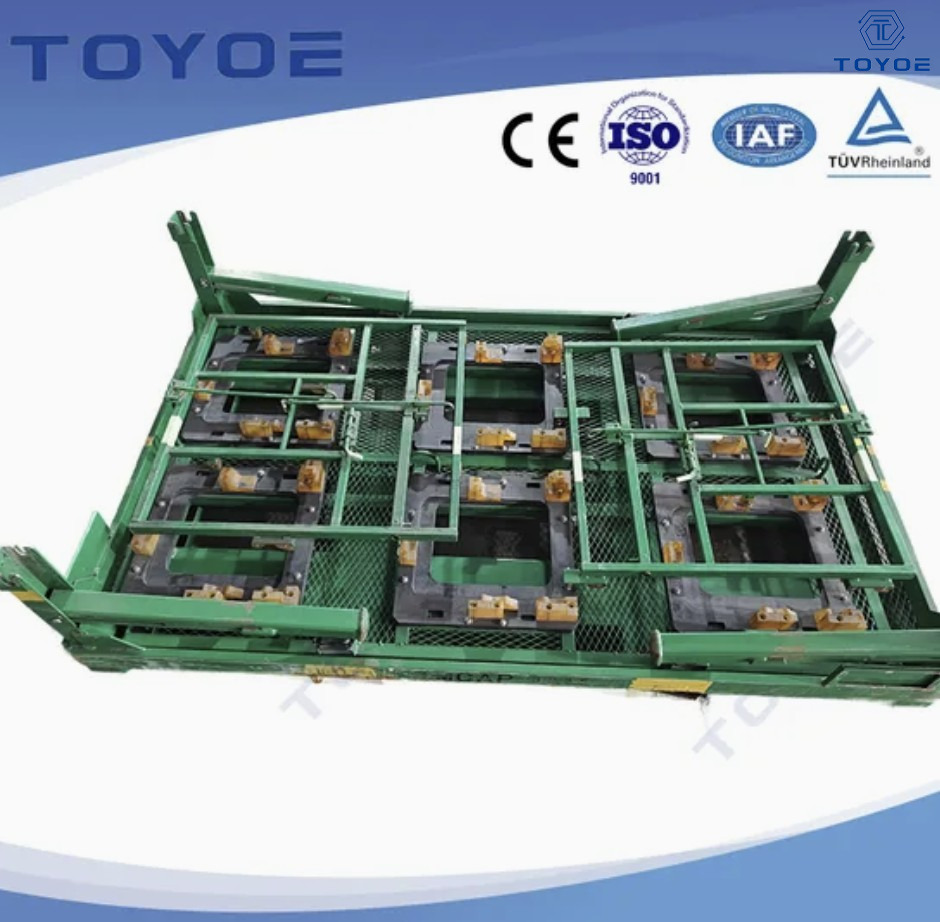 TOYOE Bastidor de piezas de motores automotrices para solución de almacenamiento y transporte de acero de alta resistencia
