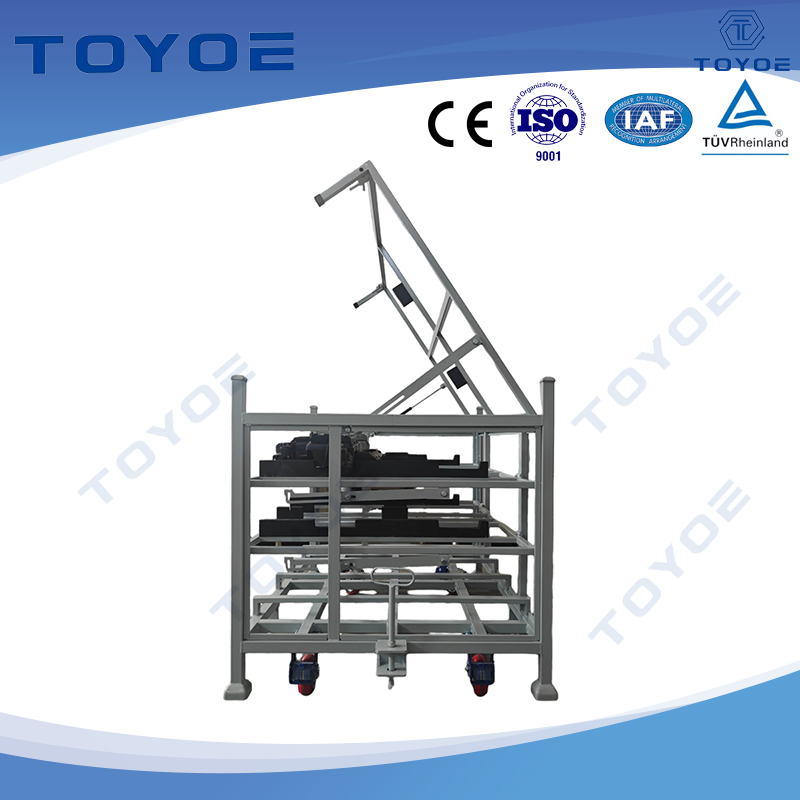 Rack de cinco capas ajustable con revestimiento PU para absorbentes de choque automático