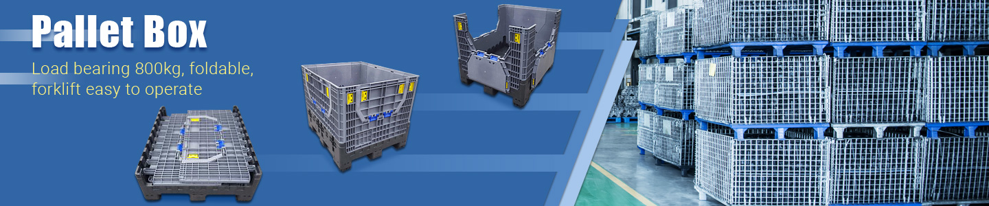 Caja-palet plegable de pl&aacute;stico