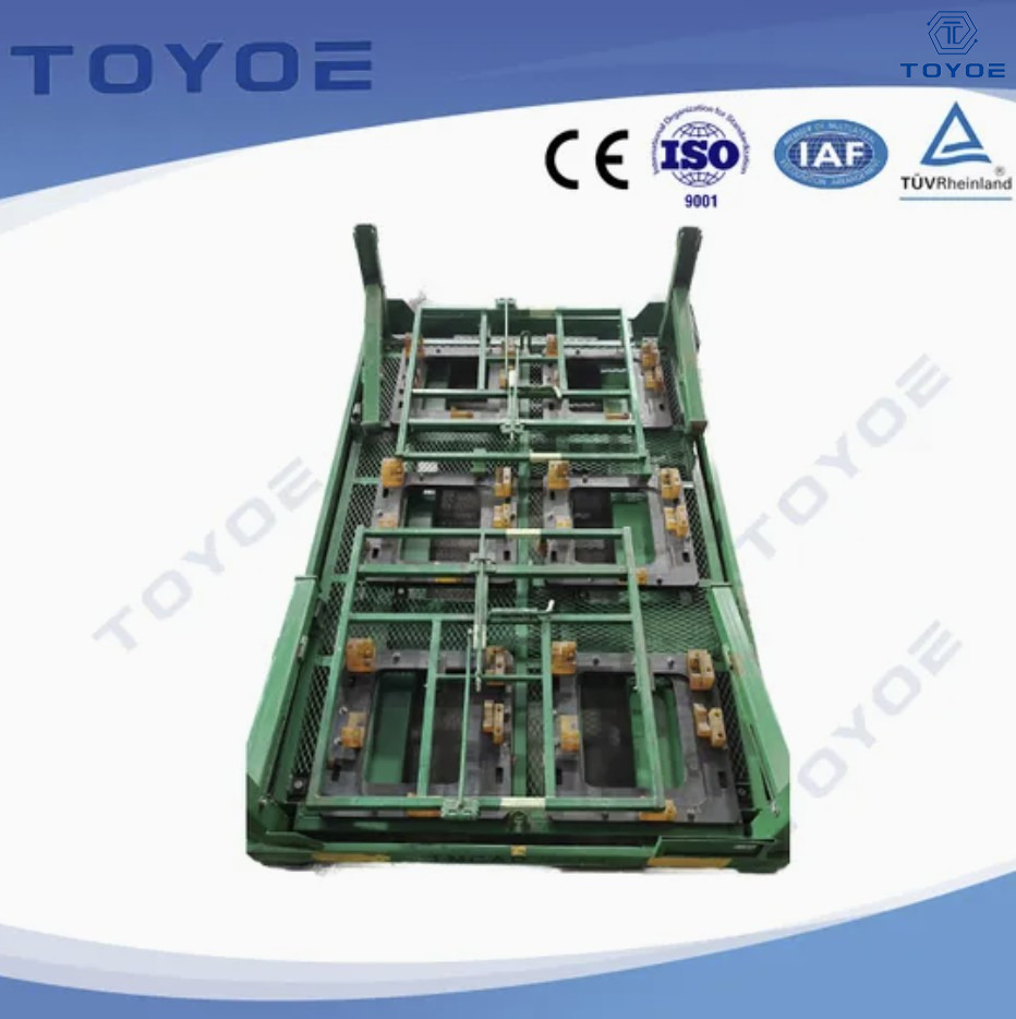 TOYOE Bastidor de piezas de motores automotrices para solución de almacenamiento y transporte de acero de alta resistencia