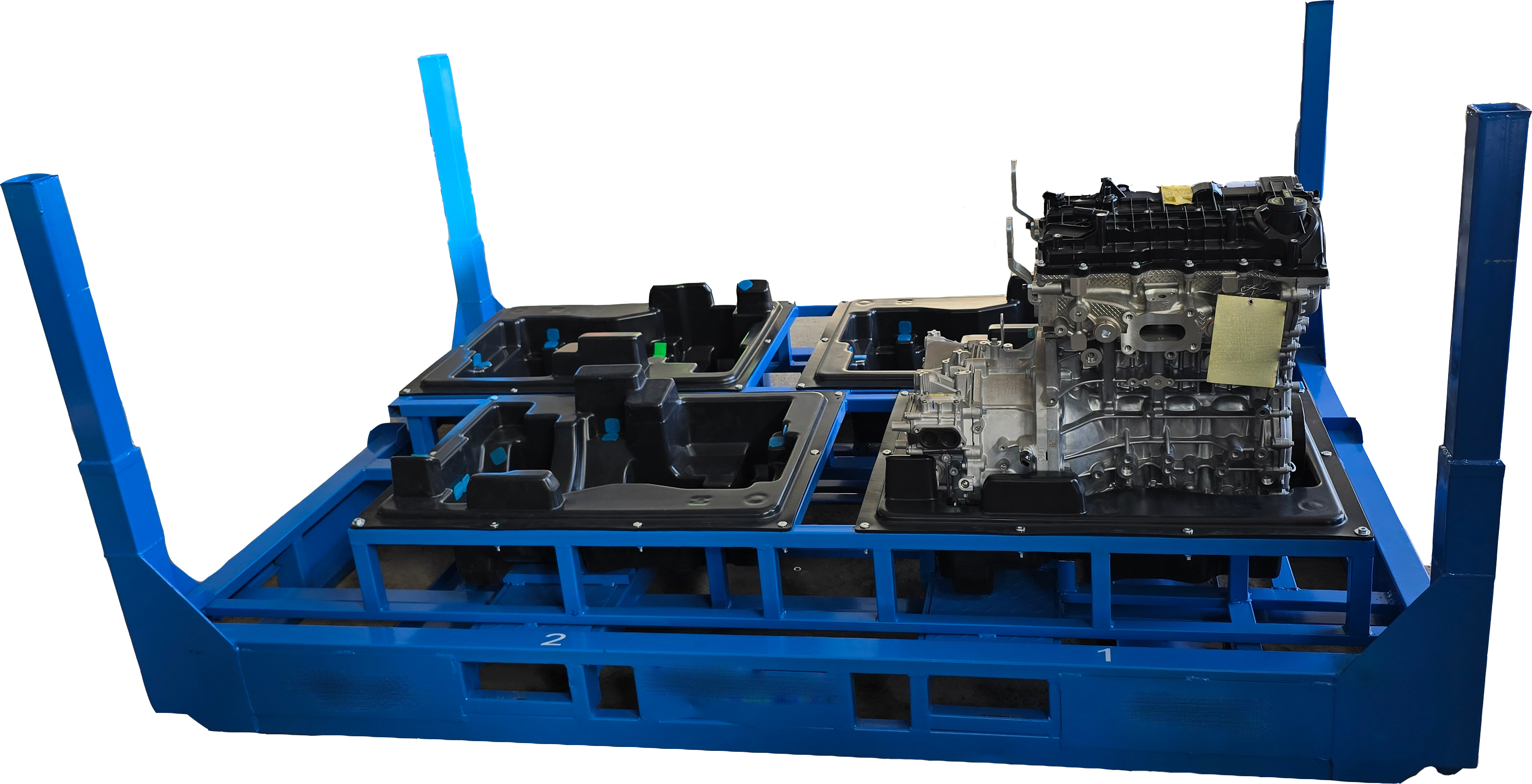Rack de almacenamiento especial para piezas de automoci&oacute;n.