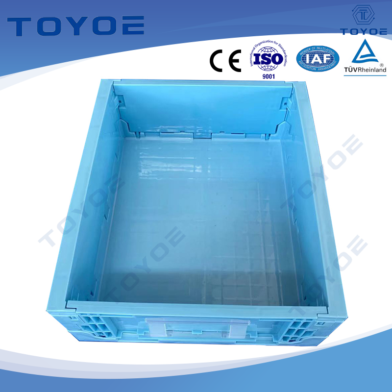 Caja de HDPE azul: alta capacidad, perfecta para piezas pequeñas.