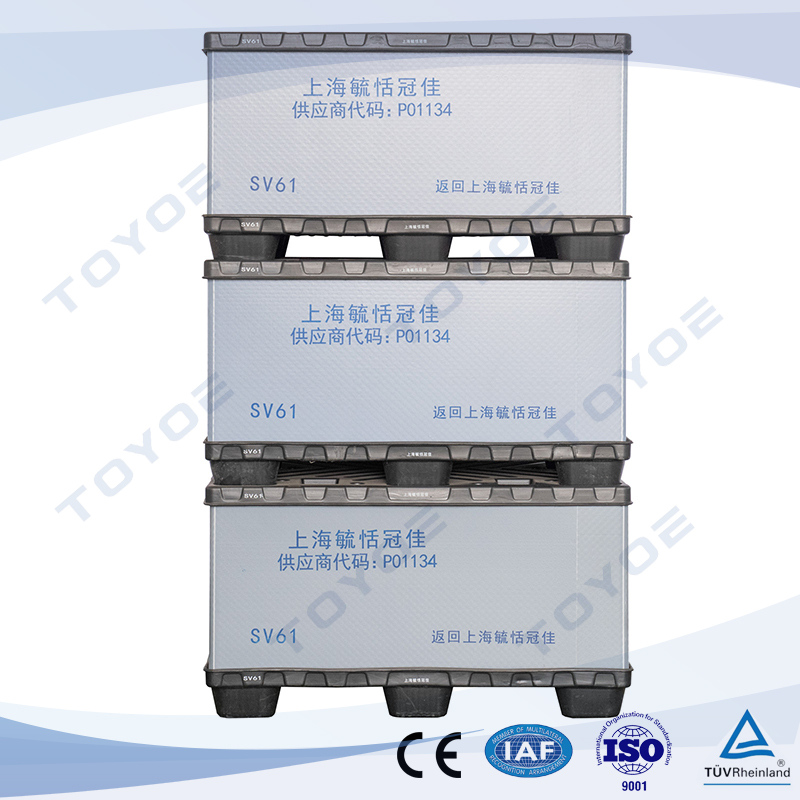 Caja de paletas de plástico duradera apilable