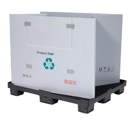 Cajas de paletas de plástico de panal duraderos almacenan de forma segura piezas automotrices.